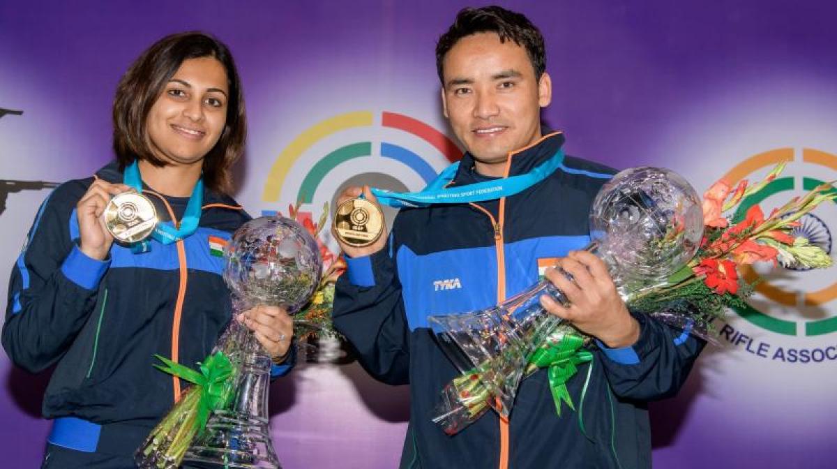 ISSF World Cup: Jitu Rai, Heena Sidhu win gold in 10m air pistol mixed team event